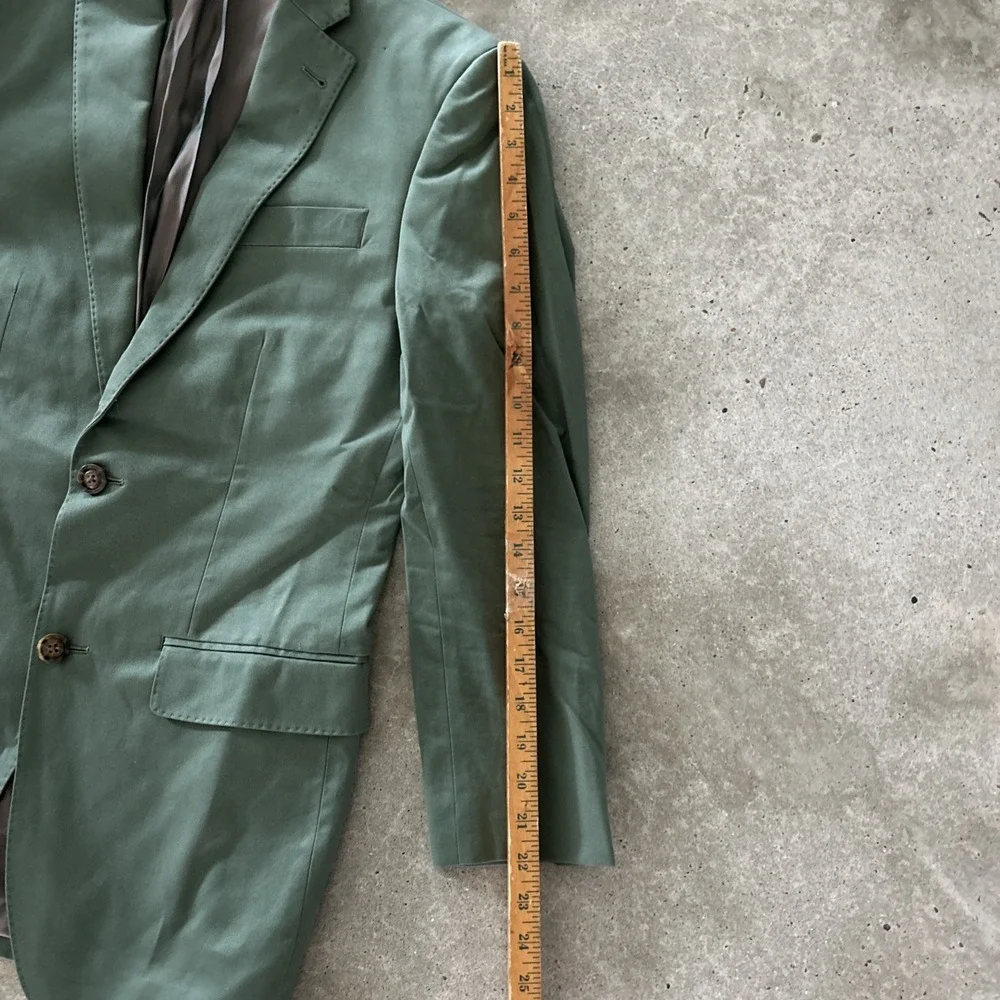 INDOCHINO Green 2 Pc Suit SoHo Jacket Blazer and Newbury Cuffed Pants XS